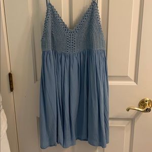 Light/Medium blue short sun dress